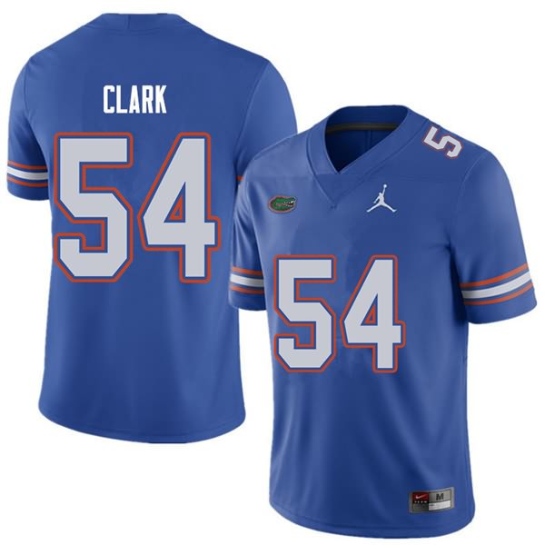 Men's NCAA Florida Gators Khairi Clark #54 Stitched Authentic Jordan Brand Royal College Football Jersey KAI1065TX